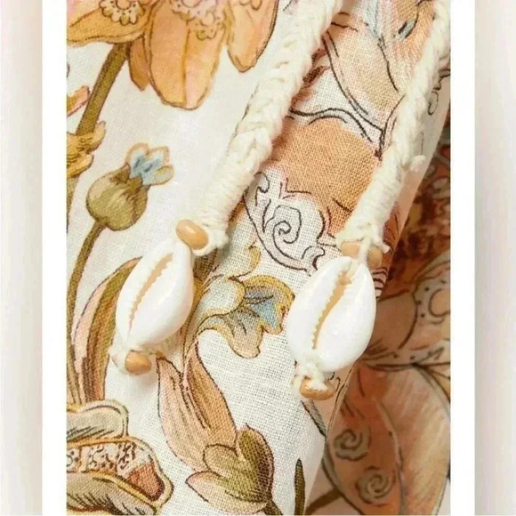 BNWT ZIMMERMANN Chintz belted tiered floral-print linen midi skirt OP - Picture 3 of 11